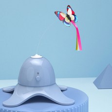 딩동펫 고양이 움직이는 나비 장난감, YT98196, 블루