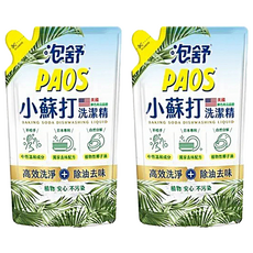 泡舒 小蘇打洗潔精 補充包, 植物性椰子油, 高效洗淨除油去味, 不咬手, 800g, 2包