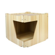 貓本屋 雙層木紋疊疊樂貓窩, 加大貓窩 簡約木紋 貓跳台 貓玩具 四季通用, 1個