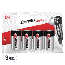 에너자이저 맥스 D 건전지, 4개입, 3세트