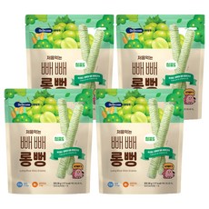 베베쿡 처음먹는 빼빼롱뻥, 30g, 4개, 청포도