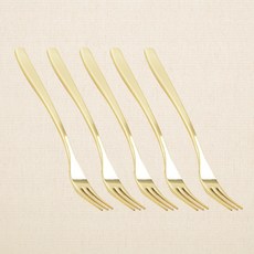 윌리브 국산 304스텐 셀라 티타늄 커트러리, 5개, 티타늄 티포크 소