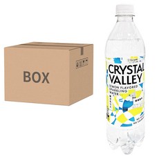 金車 CRYSTAL VALLEY 礦沛 氣泡水 檸檬風味, 高碳酸, 無糖, 無熱量, 585ml, 24瓶