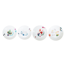 yamaka 山加商店 moomin 彩繪陶瓷淺盤禮盒 Set 4件組 (MM2100-190), MM2100-190 13.5 x 2.5cm 140g, 嚕嚕米, 1組