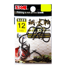 莎美 武士 鯛、太軸 #12 號 魚鉤 (1入) - 頂級鋼材、高強度、耐用、快速穿刺, #12