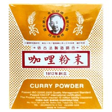 老公仔標 咖哩粉末 600g 依古法製造調合 1912年創立, 1盒