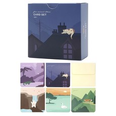 핑크풋 헤이 카드 5종 x 5p + 봉투 25p 세트 10000, 네이비, 1세트
