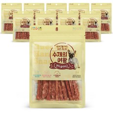 수제의여왕 강아지 간식, 연어슬라이스, 70g, 10개 - 강아지연어간식