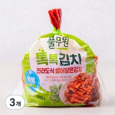 풀무원 톡톡 전라도식 썰은김치, 900g, 3개