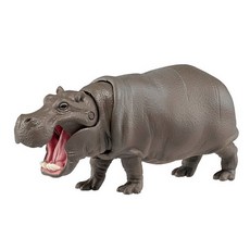 TAKARA TOMY as-06 河馬, 逼真動物模型，激發想像力，安全無毒材質，收藏擺設皆宜, 1入