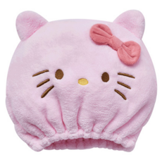 ONEDER 旺達棉品 Hello Kitty 凱蒂貓 立體乾髮帽 20x20cm, 凱蒂, 1個