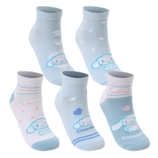 프리미에팜 아동용 시나모롤 멀티 단목 양말 5종 세트 리미에팜 아동용 시나모롤 멀티 단목 양말 5종 세트