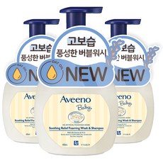 아비노베이비 수딩 릴리프 포밍 워시 앤 샴푸 올인원클렌저, 400ml, 3개