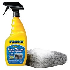raIn-x 潤克斯 玻璃清潔防水KIT+毛巾洗車用品組, 1組