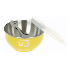 BuBee 不鏽鋼碗 Y-215S, 正#304(18-8)不鏽鋼, 雙層隔熱碗 11.5cm, Y-215S 顏色隨機, 1個