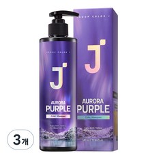제이숲 컬러제이 오로라 보색 샴푸 퍼플 우디 플로럴향, 380ml, 3개