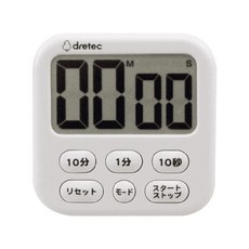 dretec 香香皂大螢幕數字按鍵計時器-白(T-637DWTKO), 9802448, 1個