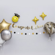 Joyparty 祝賀書法花環套組, 金子, 1套