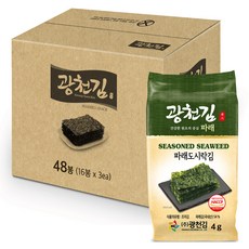 광천김 파래 도시락김, 4g, 48개 4g, 48개입