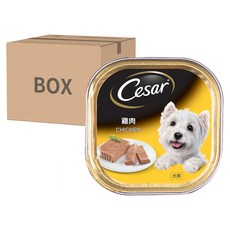 Cesar 西莎 精緻餐盒 狗罐頭 雞肉 100g*24罐, 寵物濕糧, 補充水分, 均衡營養