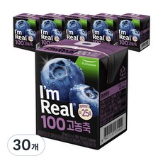 아임리얼 100 고농축 블루베리 주스, 30개, 120ml