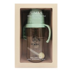 Simba 小獅王辛巴 蘊蜜鉑金PPSU寬口吸管把手防脹氣奶瓶 3個月以上, 綠沐色, 270ml, 1個