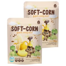 홈앤키즈 소프트콘 바나나 과자 25g, 2개