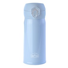 디유 비비드 2중 진공 원터치 보온병, 스카이, 350ml, 1개