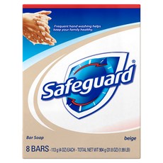 Safeguard 비누 베이지, 113g, 8개