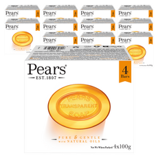 Pears 溫和甘油肥皂, 12個, 100g
