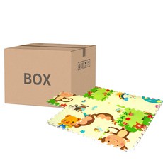 LOG 樂格 XPE無毒巧拼地墊, 30公分 10片裝, 雙面可用, 30 x 30cm, 長頸鹿, 1組