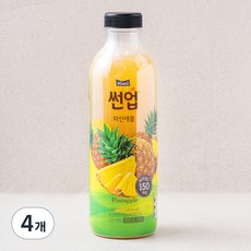 썬업 파인애플 주스, 750ml, 4개