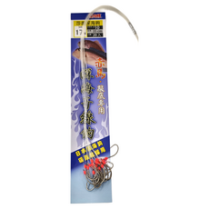 SAME 莎美 深海子線鉤 夜光紅, SIZE 17, 魚鉤 10, 線長 35 cm, 20入, 17(全長35cm), 1組