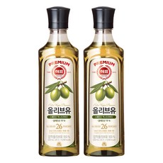 해표 압착 올리브유, 500ml, 2개