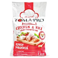 TOMA-PRO 優格 成犬 寵物食譜乾飼料 雞肉+米, 添加藜麥, 左旋肉鹼, 蕬蘭精華, 腸益菌與益菌生, 雞肉 + 米, 7kg, 1袋