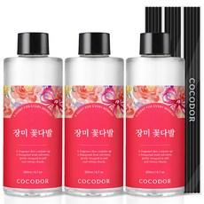 코코도르 리필액 + 리드스틱 5p, 장미꽃다발, 200ml, 3개