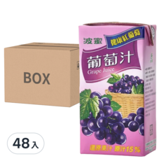 波蜜 葡萄汁 300ml x 24入, 48入
