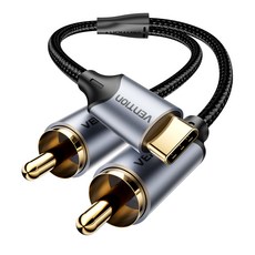 VENTION 威迅 Ultra Woven DAC Type C 轉 2RCA 音頻線 3m, BGUHI