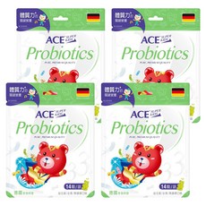 ACE SUPER KIDS 33億 益生菌軟糖, 青蘋果口味, 德國進口, 無人工色素/香料/防腐劑, 39.2g, 4袋