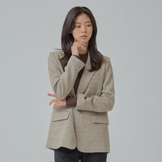 미쏘 여성용 패턴 일자핏 싱글 자켓