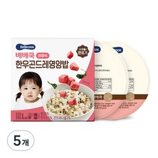 베베쿡 완료기 한우곤드레영양밥 실온이유식 2p, 혼합맛(한우/곤드레..., 220g, 5개 혼합맛(한우/곤드레) × 220g × 5개 섬네일