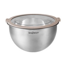 Corelle Brands 康寧餐具 Snapware 不鏽鋼調理盆 614g, 調理盆 4.5L + 蓋子, 1個