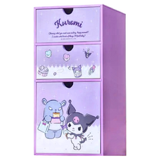 Sanrio 三麗鷗 直式三抽盒 17.3 x 17 x 32.5cm, 酷洛米 購物時光, 3個
