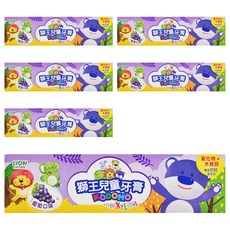 KODOMO 兒童牙膏, 葡萄口味, 含氟化物+木糖醇, 45g, 6條