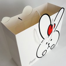 토끼 쇼핑백 SAF59 5p, 혼합색상, 1세트, 대형(30 x 12 x 27 cm)