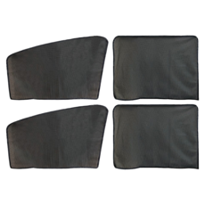 SiNYi 新翊 磁吸式汽車遮陽簾 全車4入組, Black, 1組, 前窗68 x 49cm 2個 + 後窗60 x 49cm 2個