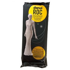 DARWI達威 高硬度免燒陶土 ROC，高纖維素模型黏土，1000g/單包，白色, 1kg, 1袋