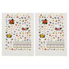 德德小品集 JR 美甲貼, 花朵圖案, 1070, 2個