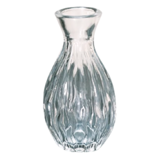 空氣選物 復古浮雕玻璃花瓶k 透明玻璃小花器 桌面擺飾, 1個, Transparent glass, 11.5 x 3.7 x 3.7cm