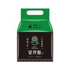 金拌麵 經典油蔥刀削麵, 手工日曬風乾，4包入, 520g, 1袋
